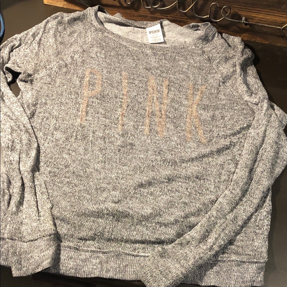 Cozy Gray 'PINK' Pullover thin sweater